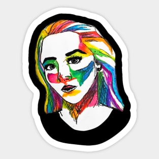 Watercolor Aesthetic Woman Sticker